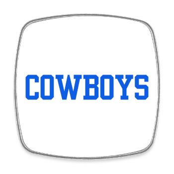 Cowboys - Square fridge magnet - white - Front