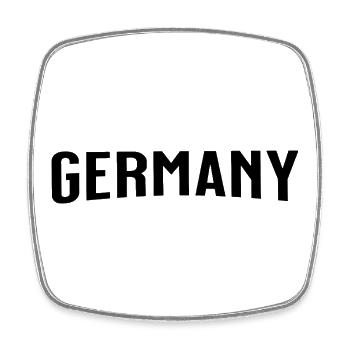 Deutschland - Germany - Square fridge magnet - white - Front