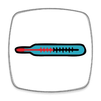 Équipe de pratique pédiatre en médecine thermométrique - Magnet carré - blanc - Devant