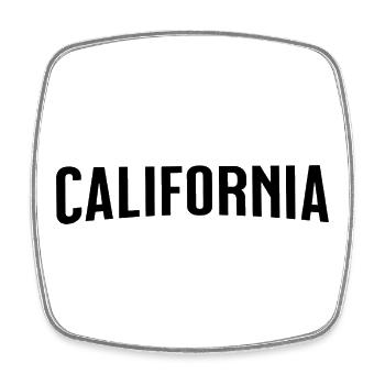 Californie - Magnet carré - blanc - Devant