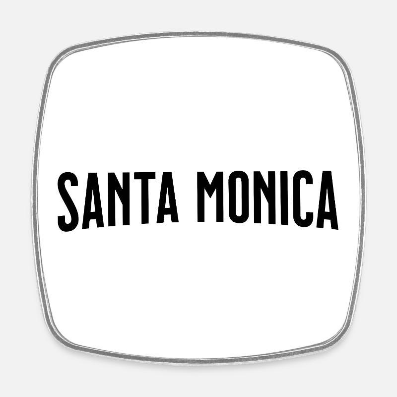 Santa Monica - Square fridge magnet - white