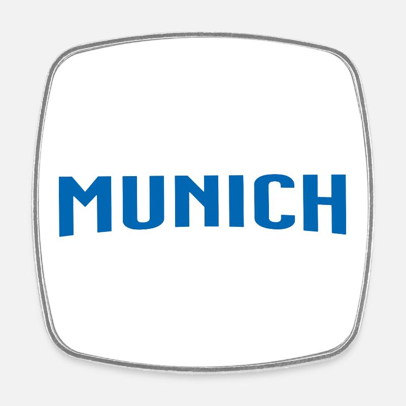 Munich - Square fridge magnet - white
