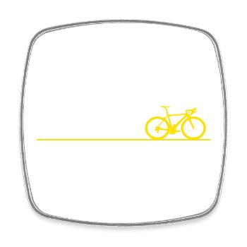 Bicycle Cycling Gift - Square fridge magnet - white - Front