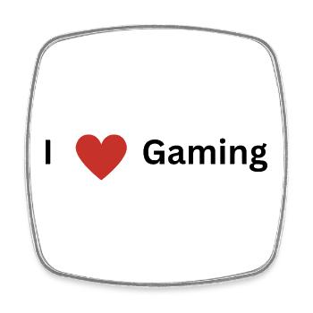 I_Love_Gaming - Square fridge magnet - white - Front