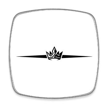 Crown Line - Square fridge magnet - white - Front