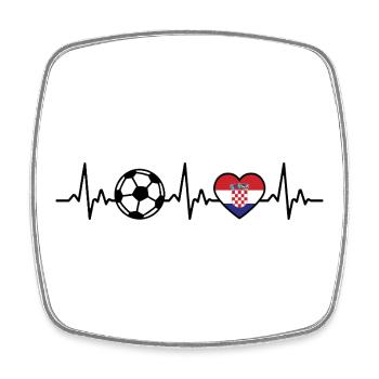 Croatia Football Heartbeat Croatia - Square fridge magnet - white - Front