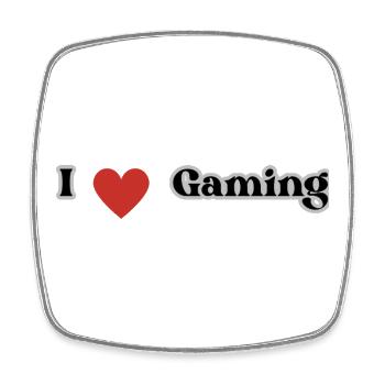 I Love Gaming - Viereckiger Kühlschrankmagnet - Weiß - Vorne