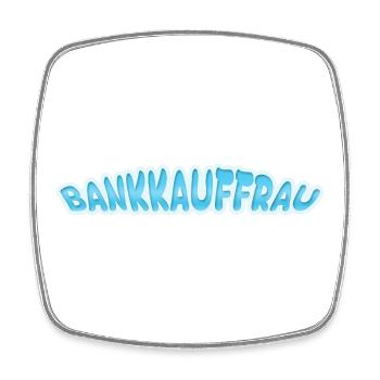 Geschenk für Bankkauffrau - Viereckiger Kühlschrankmagnet - Weiß - Vorne
