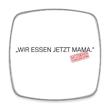 Satzzeichen Retten Leben Spruch - Viereckiger Kühlschrankmagnet - Weiß - Vorne