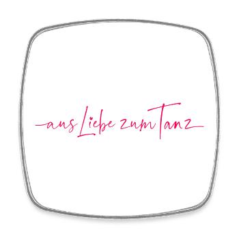 Aus Liebe zum Tanz - Viereckiger Kühlschrankmagnet - Weiß - Vorne