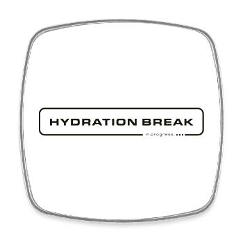 Pause hydratation - Magnet carré - blanc - Devant