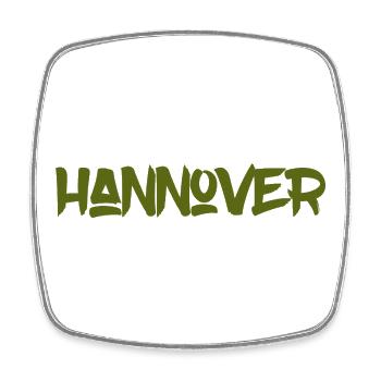 Hannover - Niedersachsen - Maschsee - Viereckiger Kühlschrankmagnet - Weiß - Vorne