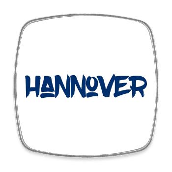 Hannover - Niedersachsen - Maschsee - Viereckiger Kühlschrankmagnet - Weiß - Vorne