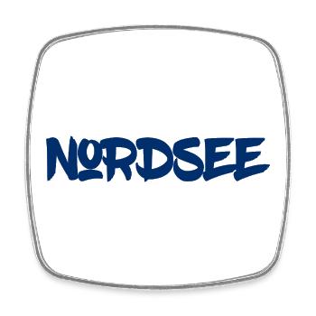 Nordsee - Watt - Gezeiten - Deutsches Meer - Viereckiger Kühlschrankmagnet - Weiß - Vorne