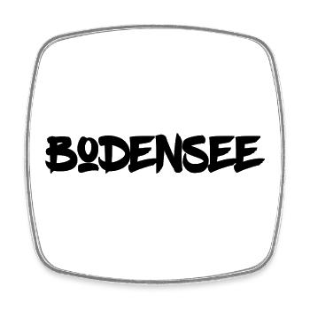 Bodensee - Süddeutschland - Österreich - Schweiz - Viereckiger Kühlschrankmagnet - Weiß - Vorne