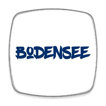 Bodensee - Süddeutschland - Österreich - Schweiz - Viereckiger Kühlschrankmagnet - Weiß - Vorne