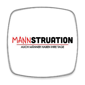 Mannstruation Maenner Tage Spruch - Viereckiger Kühlschrankmagnet - Weiß - Vorne