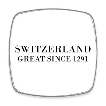 La Grande Suisse depuis 1291 - Magnet carré - blanc - Devant