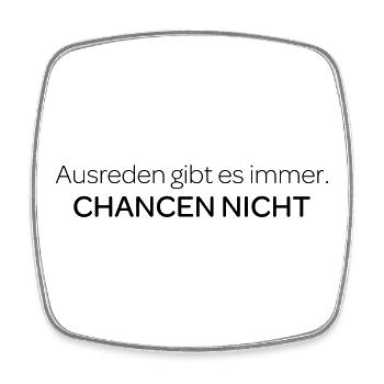 Ausreden gibt es immer Spruch Shirt - Viereckiger Kühlschrankmagnet - Weiß - Vorne