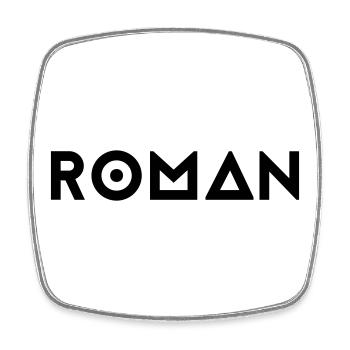 First name Roman - Square fridge magnet - white - Front