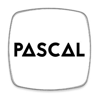 First name Pascal - Square fridge magnet - white - Front