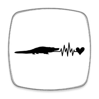 Alligator - Square fridge magnet - white - Front