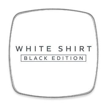 Chemise Blanche Édition Noire - Magnet carré - blanc - Devant