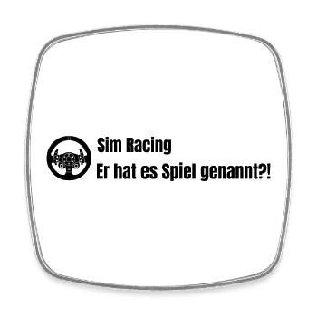 Er hat es Spiel genannt V2 - Viereckiger Kühlschrankmagnet - Weiß - Vorne