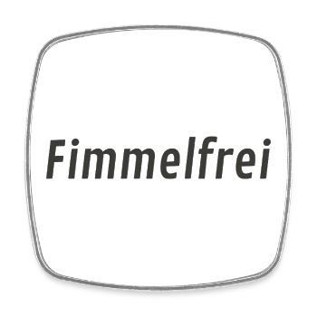 Fimmelfrei – Humorvolles Typografie Motiv - Viereckiger Kühlschrankmagnet - Weiß - Vorne