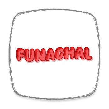 Geschenk für Funachal - Viereckiger Kühlschrankmagnet - Weiß - Vorne