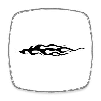 Flame - Square fridge magnet - white - Front