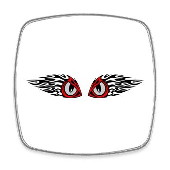 tribal eyes - Viereckiger Kühlschrankmagnet - Weiß - Vorne