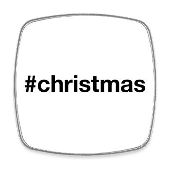 CHRISTMAS Hashtag Weihnachten - Viereckiger Kühlschrankmagnet - Weiß - Vorne
