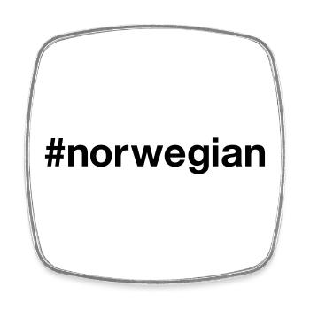 Norwegisch Hashtag Norwegen Norway Norge - Viereckiger Kühlschrankmagnet - Weiß - Vorne