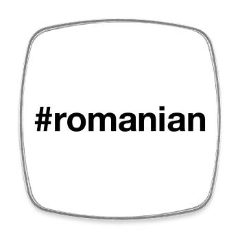 ROMANIAN Hashtag Rumänien Romania Rumänisch - Viereckiger Kühlschrankmagnet - Weiß - Vorne