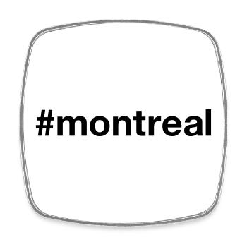 MONTREAL Canada Kanada Hashtag - Viereckiger Kühlschrankmagnet - Weiß - Vorne