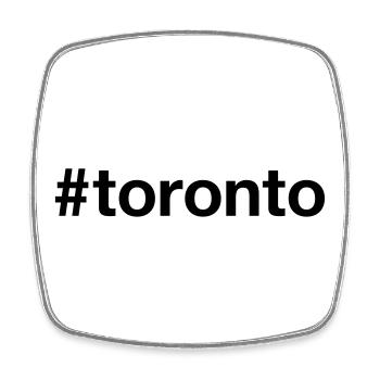 TORONTO Canada Kanada Hashtag - Magnet carré - blanc - Devant