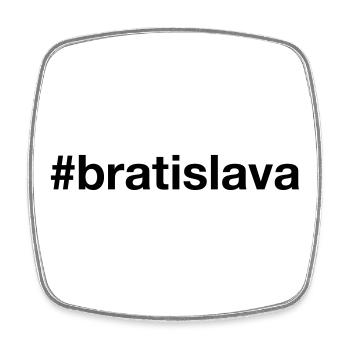 BRATISLAVA Hashtag Slowakei Slovakia - Viereckiger Kühlschrankmagnet - Weiß - Vorne