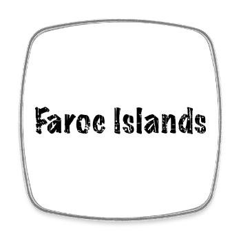 Faroe Islands - Viereckiger Kühlschrankmagnet - Weiß - Vorne
