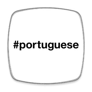 PORTUGAIS Hashtag Portugiesisch Portugal - Magnet carré - blanc - Devant