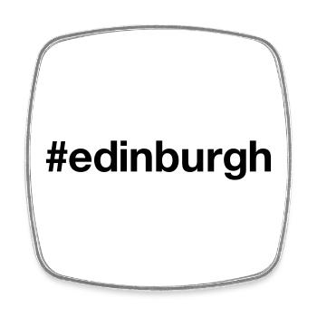 EDINBURGH Scotland Schottland - Viereckiger Kühlschrankmagnet - Weiß - Vorne