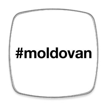 MOLDOVA Hashtag Moldawier Moldawisch Moldawien - Viereckiger Kühlschrankmagnet - Weiß - Vorne