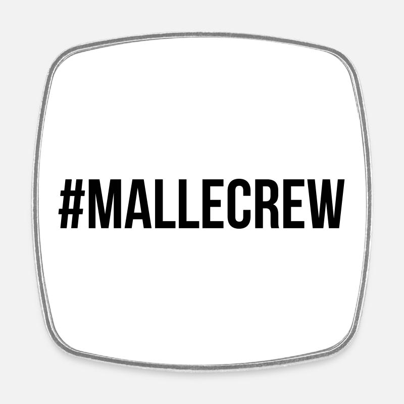 Mallecrew - Square fridge magnet - white