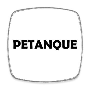 Pétanque! - Square fridge magnet - white - Front