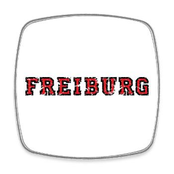 Freiburg College (Vintage Schwarz/Rot) - Viereckiger Kühlschrankmagnet - Weiß - Vorne