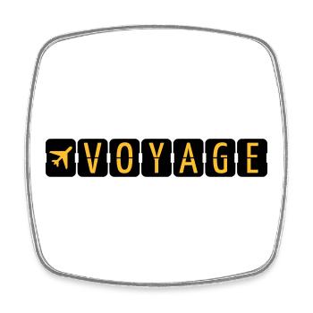 Voyage - Magnet carré - blanc - Devant