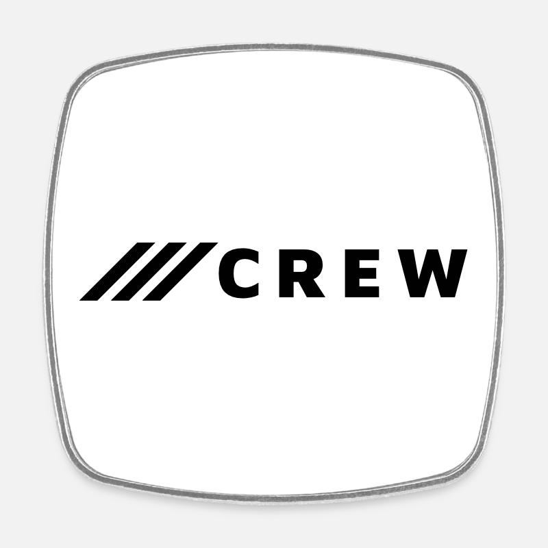 CREW - Viereckiger Kühlschrankmagnet - Weiß