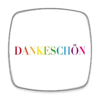 Einfach Dankeschön sagen - Viereckiger Kühlschrankmagnet - Weiß - Vorne