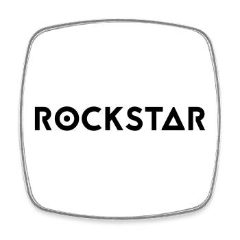 Rock Star Lyrics - Square fridge magnet - white - Front