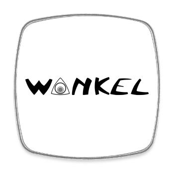 Wankel Schriftzug - Viereckiger Kühlschrankmagnet - Weiß - Vorne